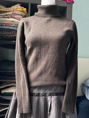 Vintage Old Navy Dark Brown Turtleneck Sweater sz L